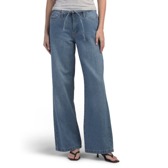 REWASH Indigo Low Rise Wide Leg Jeans - Picture 1 of 2